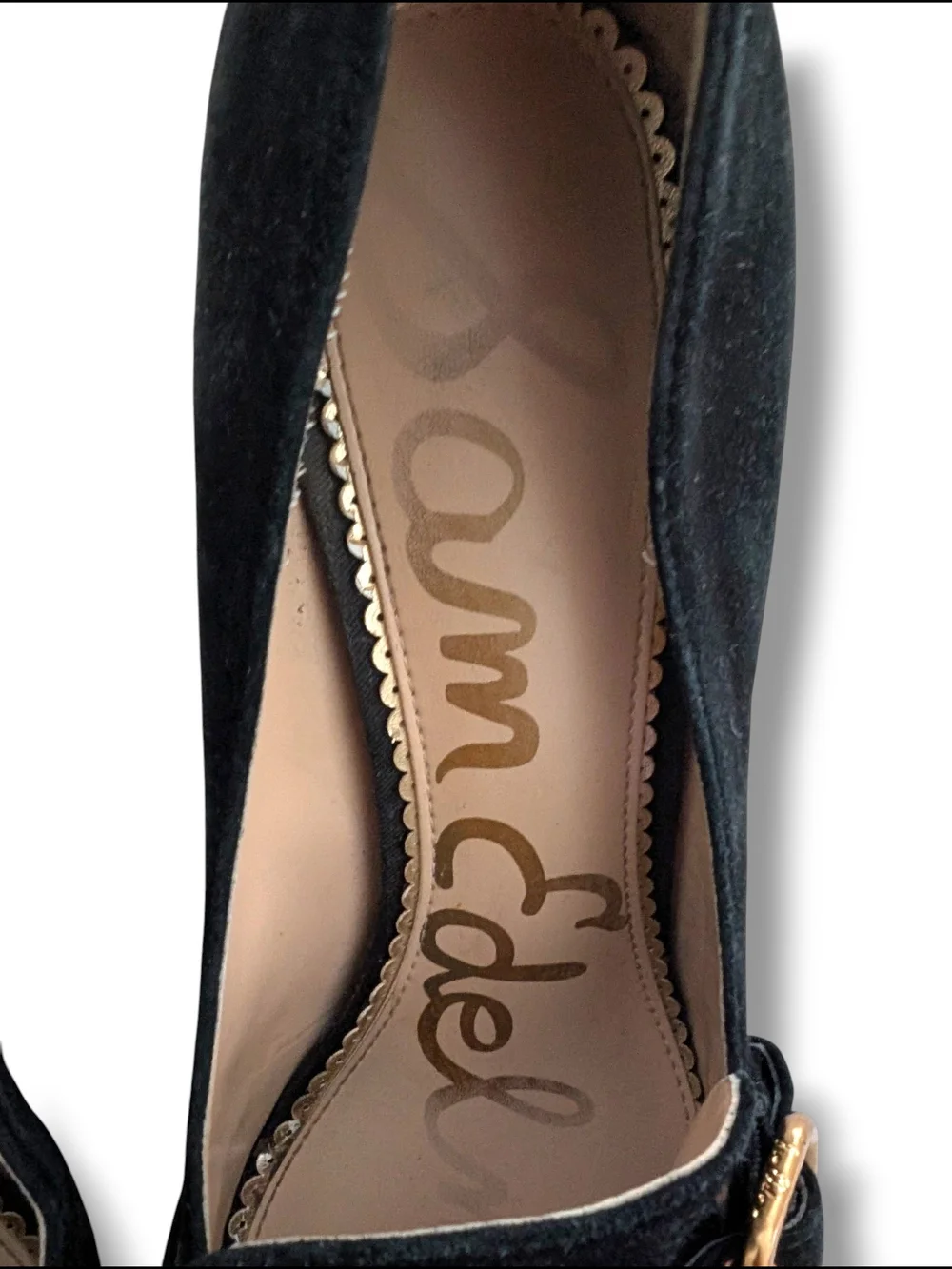 Sam Edelman Ellison Black Suede Pump Heels, Size 8.5